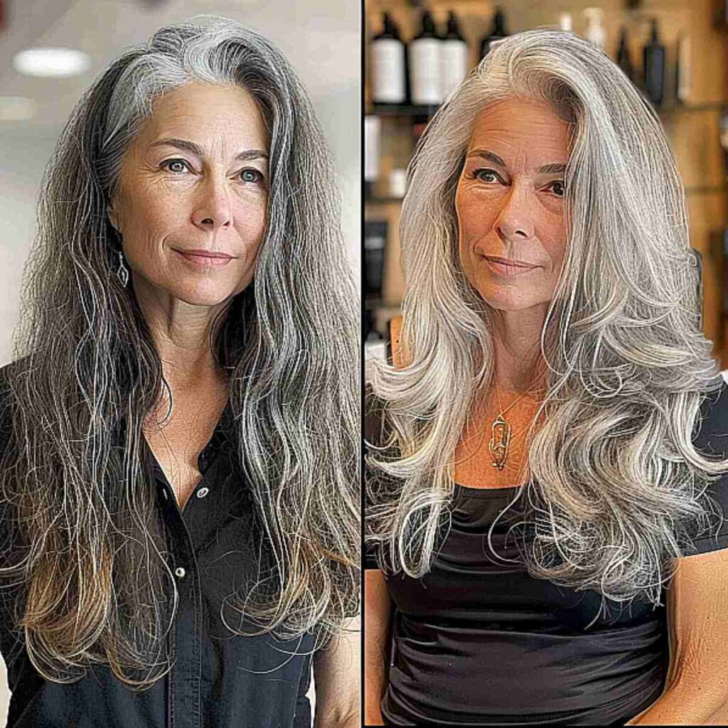 Long Silver Layers with Natural Flow