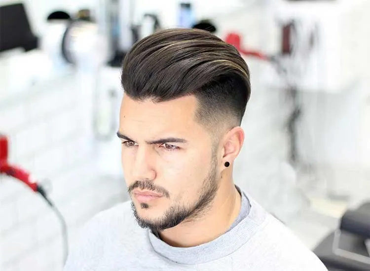Slicked Back Undercut with Volume