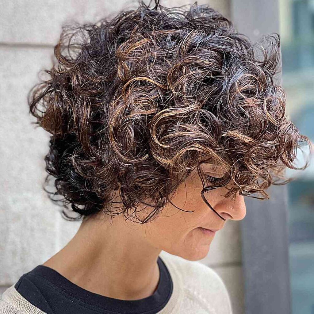 Soft Layered Curly Bob