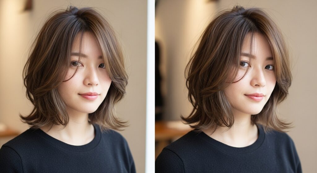 Amazing Textured Bob with Side-Swept Bangs
