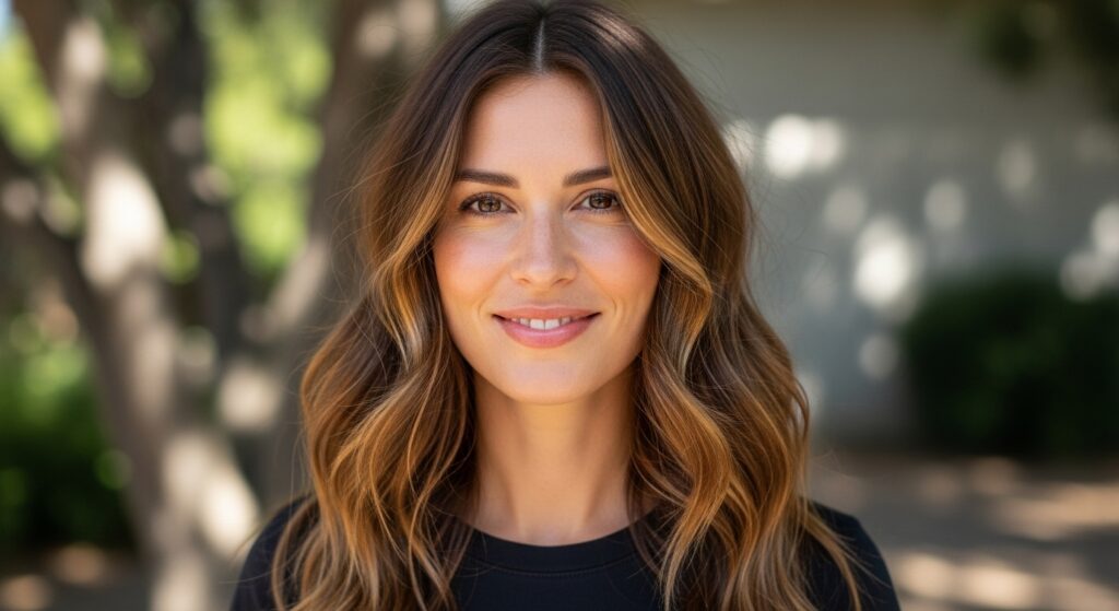 Amber Tamblyn Mid-Length Wavy Cut