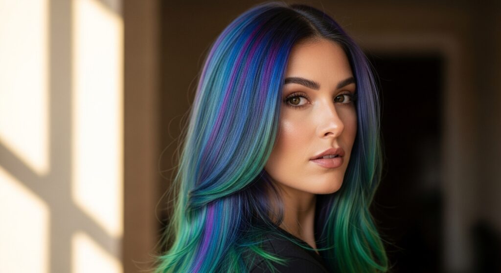 Ariel Winter Long Straight Hairstyle with Color