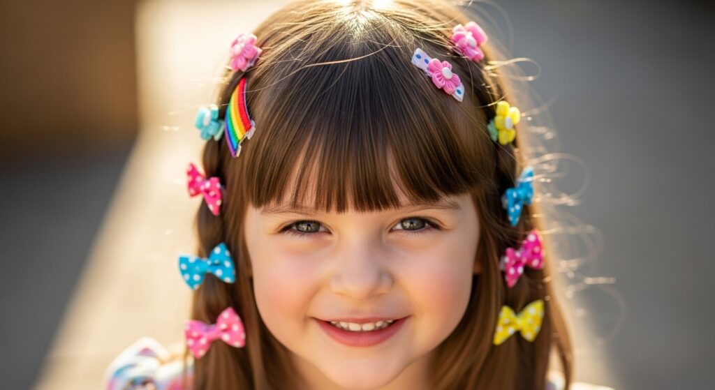 Beautiful Bangs with Hair Accessories