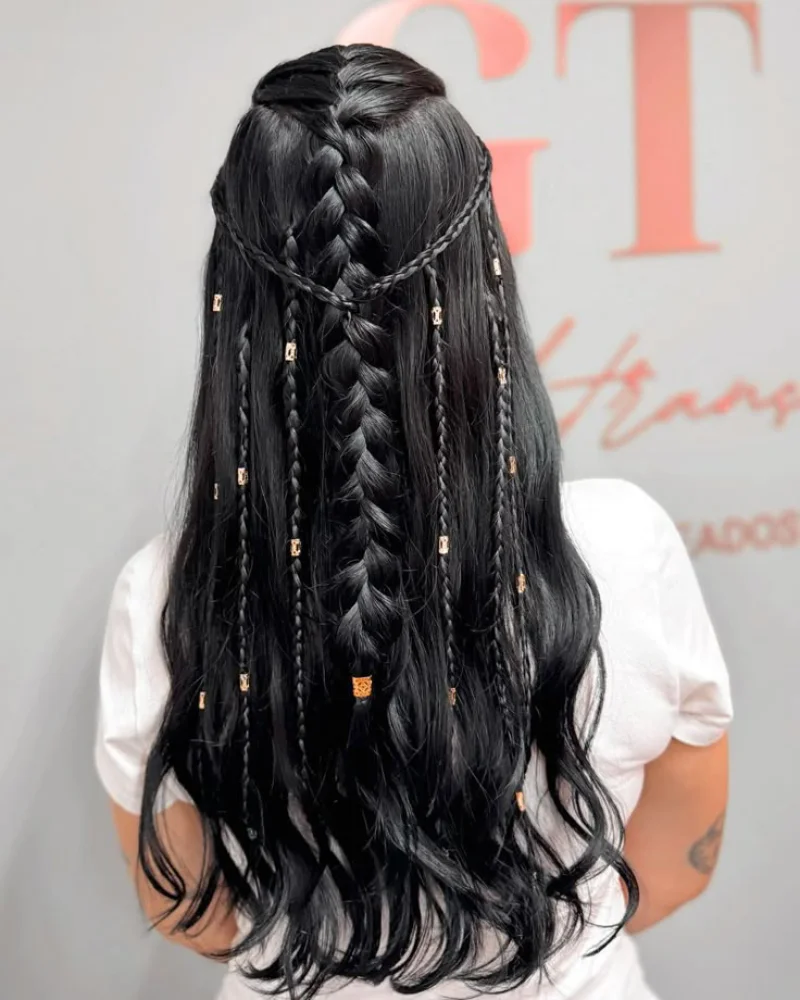Boho Pirate Hairstyle Treasure Braid Mix