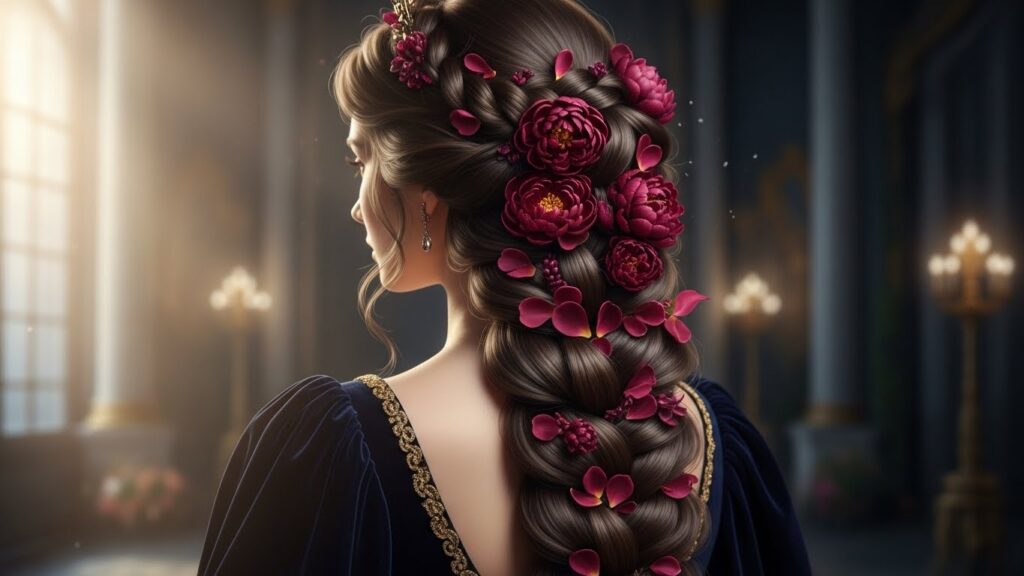 Burgundy Petal Braid