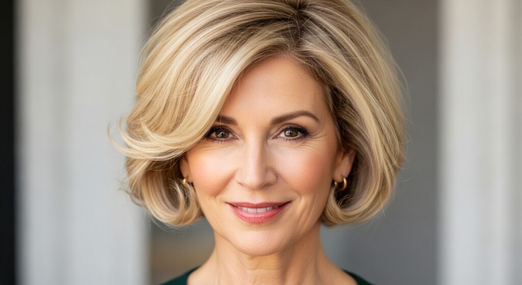 Choppy Bob with Curled Ends