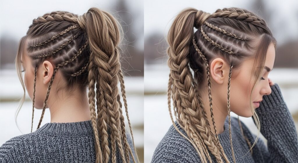 Combination Braid Ponytail