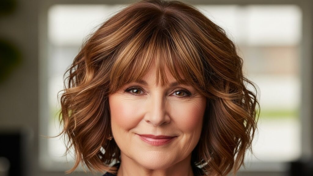 Curly Shag with Bangs