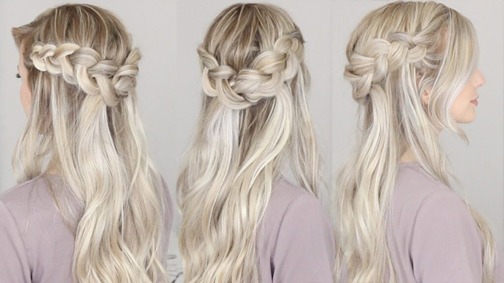 Dutch Braid Half Crown