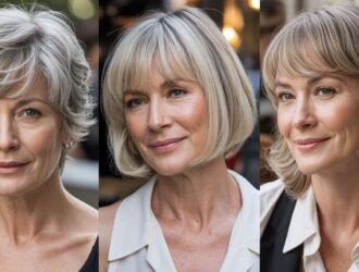 Elegant Haircuts for Women Over 70 Featuring Beautiful Bangs