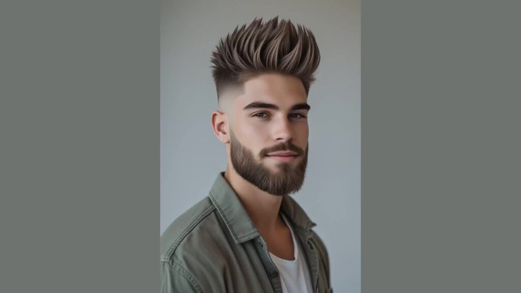 Fade with Beard Mullet: Unified Look