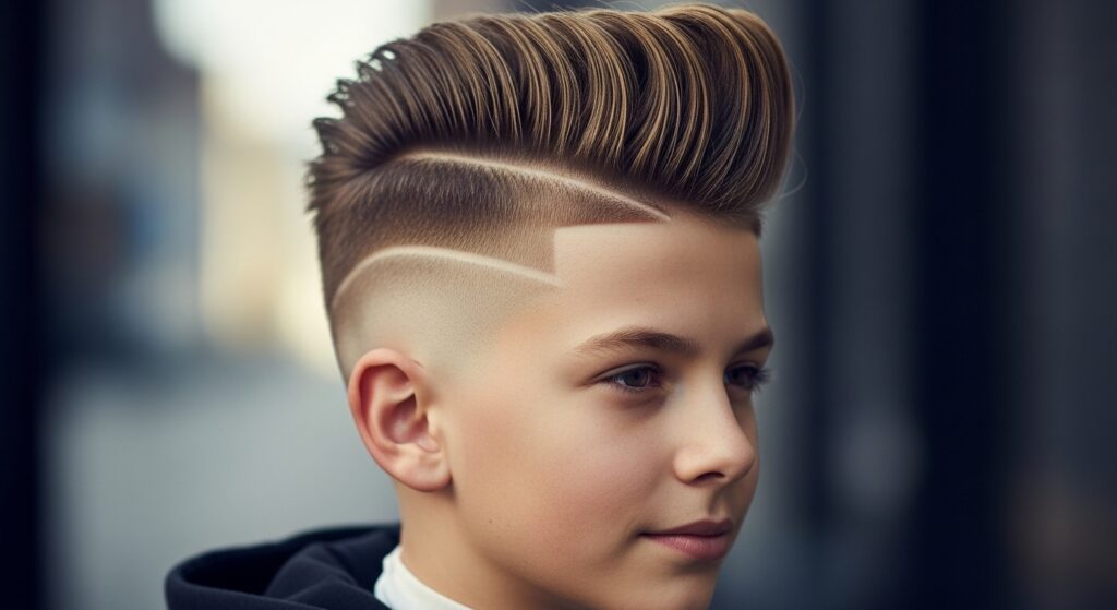 Faux Hawk with Hard Part