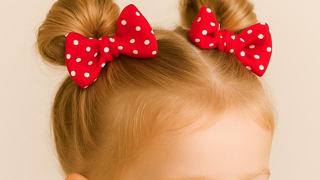 Festive Double Buns with Holiday Bows