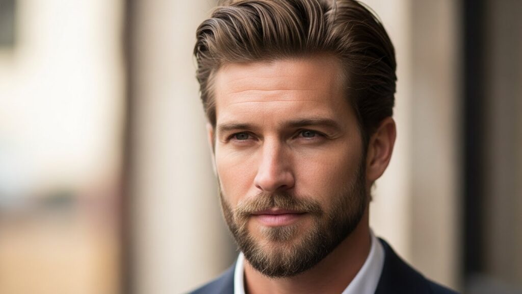 Flow Hairstyle with Beard