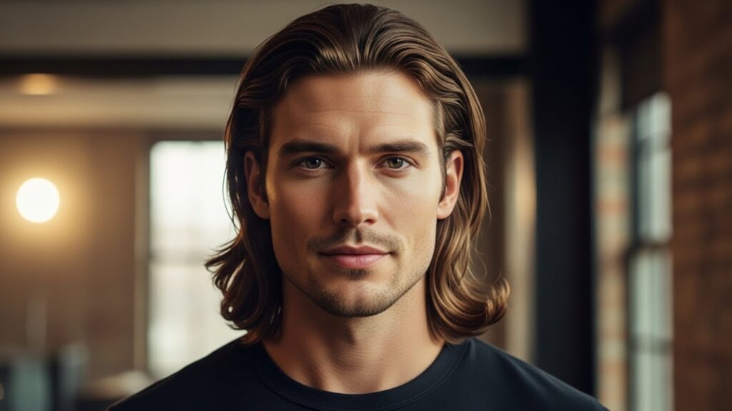 Flow Hairstyle with Middle Part