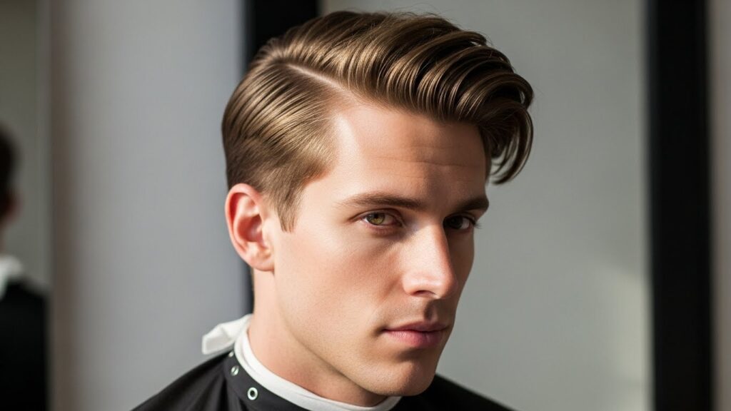 Flow Hairstyle with Side Part