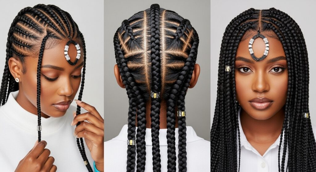  Fulani Braids with Beads