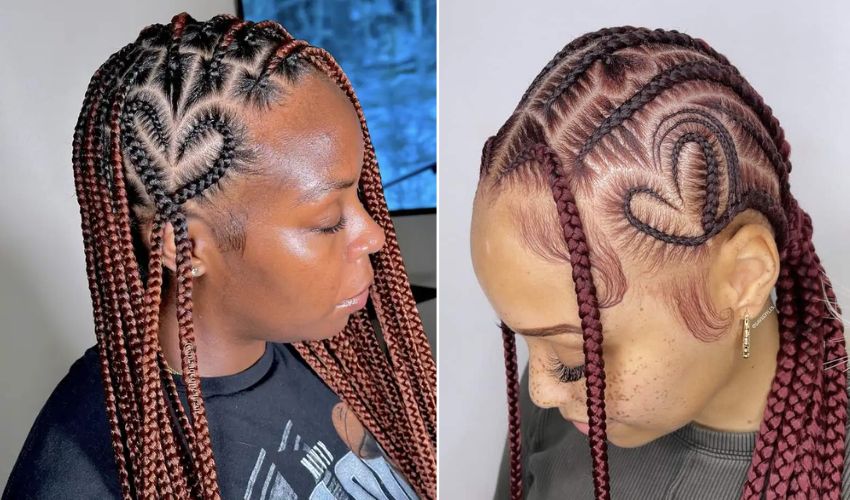 Heart-Shaped Braids (Side Accent)