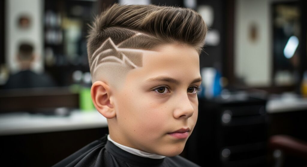 High Fade with Design