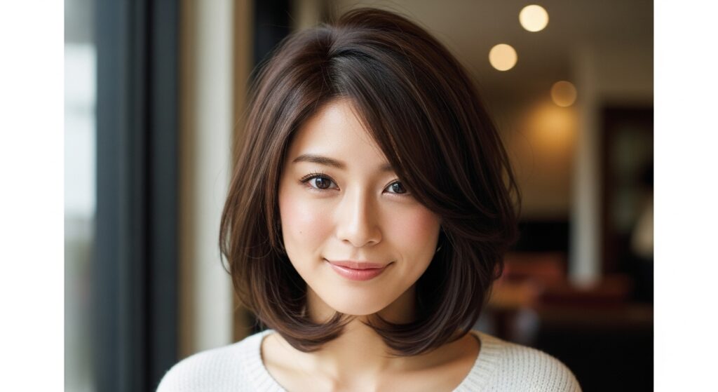 Layered Bob with Side Bangs
