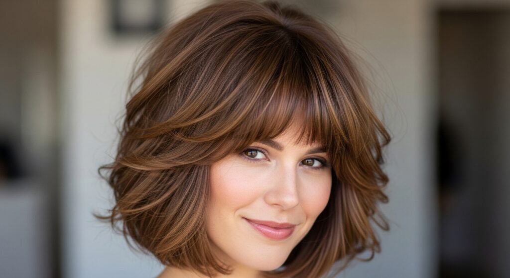 Layers With Short Bangs