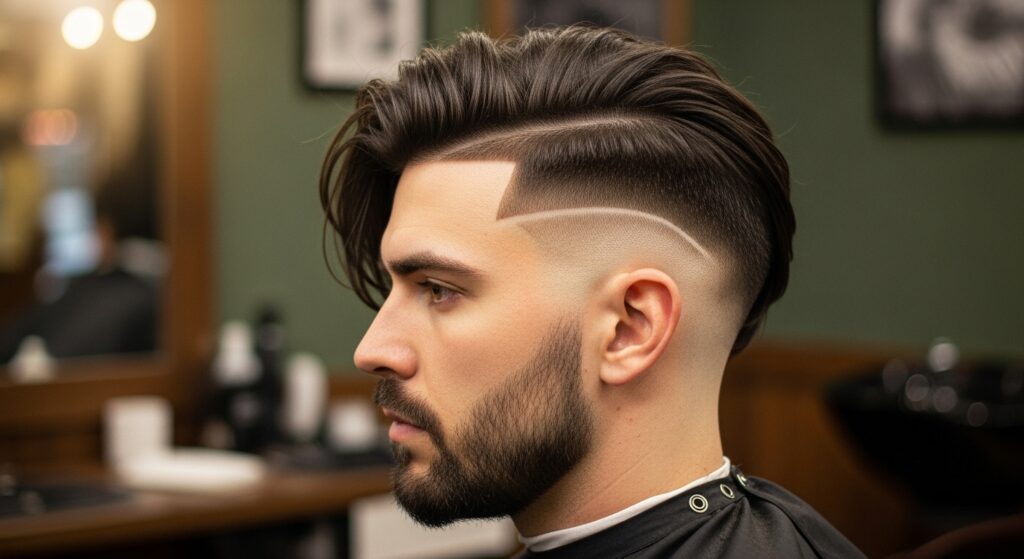 Long Hair Undercut with Smooth Fade
