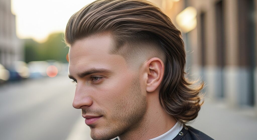 Long Hair Undercut with a Long Fade