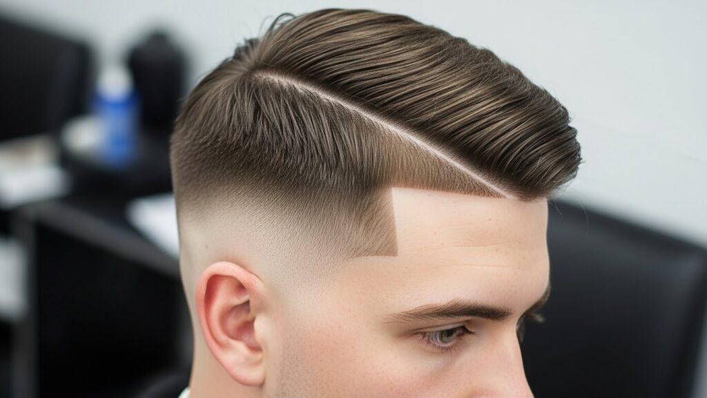 Low Taper Fade with Part