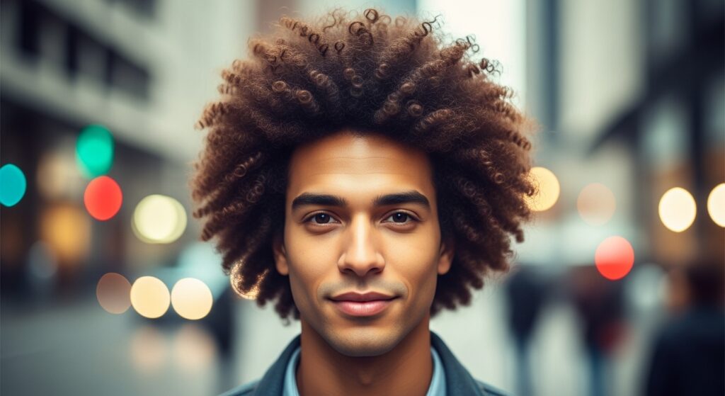 Medium-Length Afro Curls