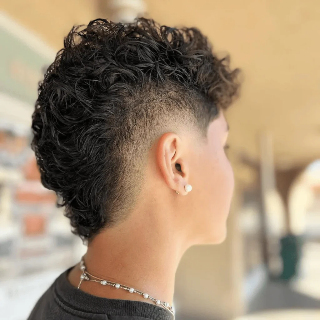 Messy Wavy Mohawk Fade