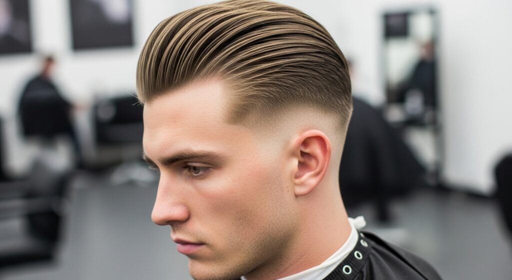 Mid Fade Undercut with Slick Back