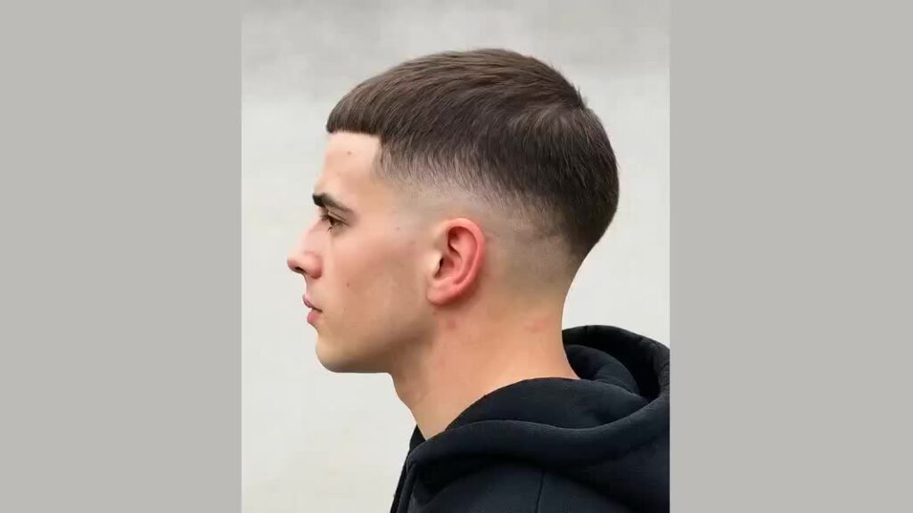 Middle Part Buzz Cut