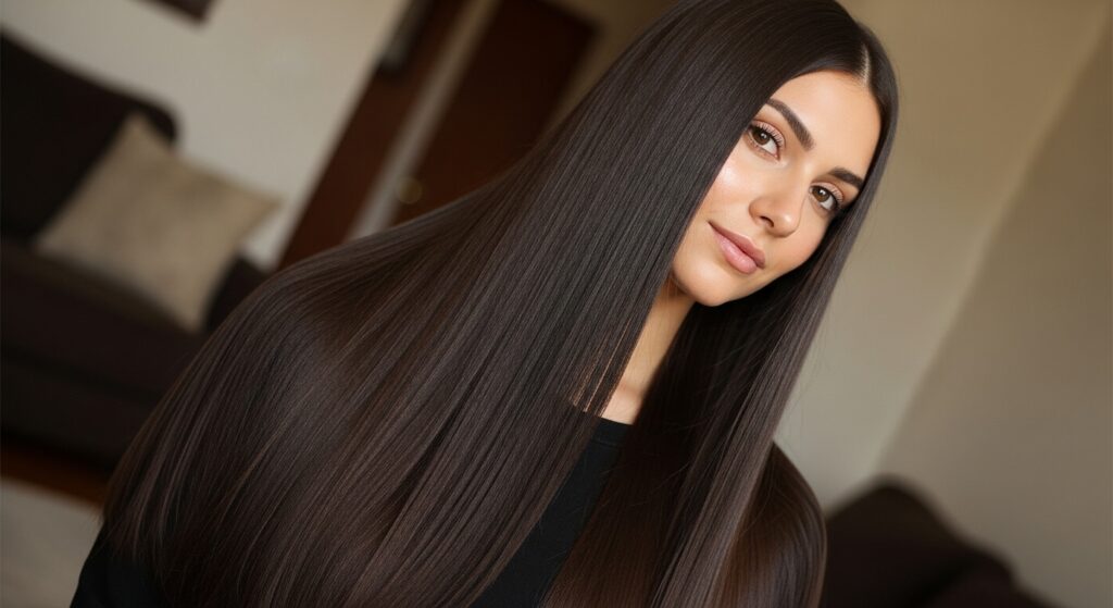 Mila Kunis Long Sleek Straight Hair