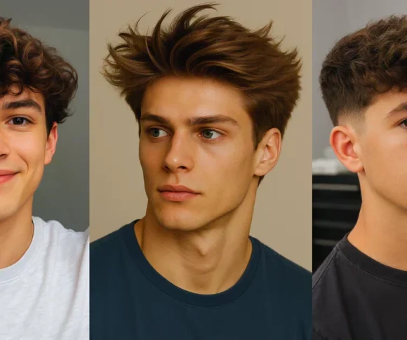 Modern Teen Boy Haircuts Featuring the Middle Part Trend