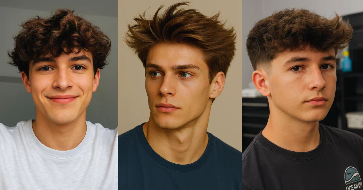 Modern Teen Boy Haircuts Featuring the Middle Part Trend