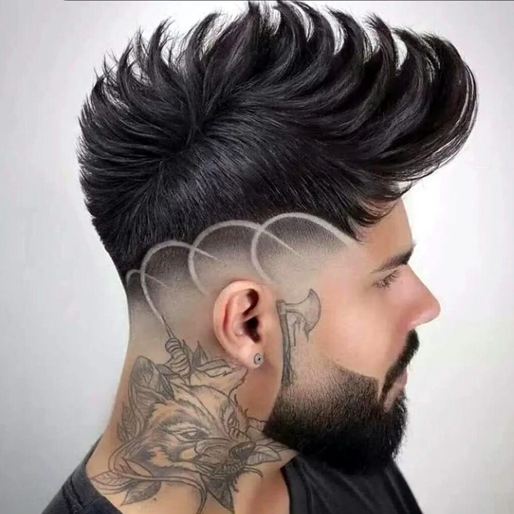 Mohawk with Shaved Design