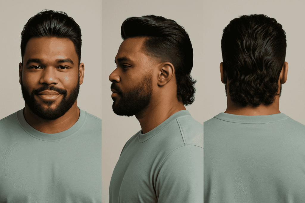 Pompadour Mullet Fade: Vintage Volume and Flow