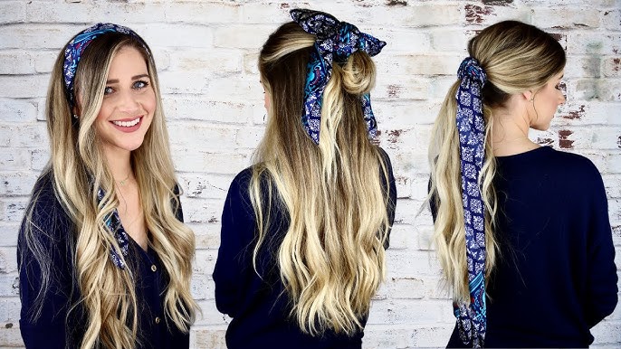 Romantic Pirate Hairstyle Ponytail with Ribbon Scarf