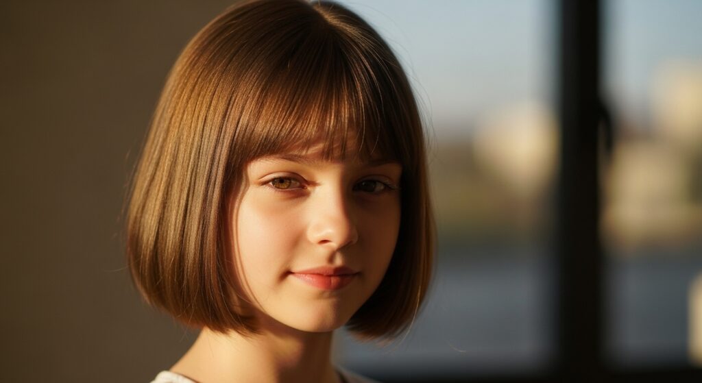 Round Bob with Bangs