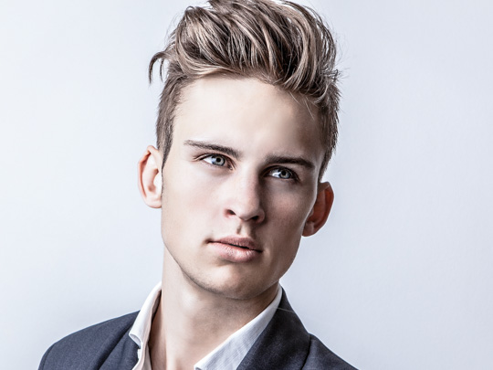 Short Pompadour Blonde Hair