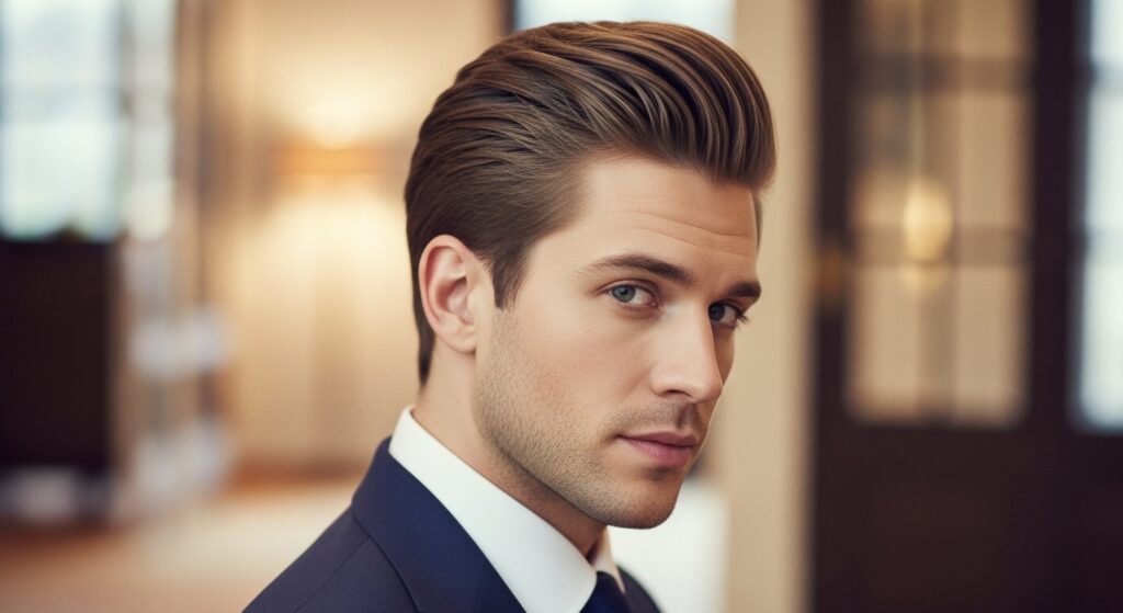 Side Part with Long Top Hair