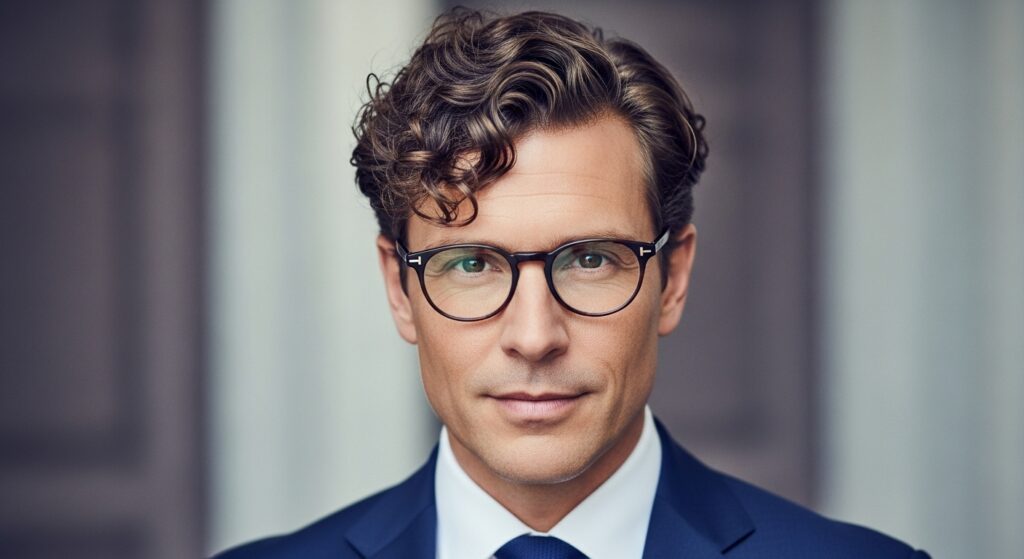 Side-Parted Medium Curls