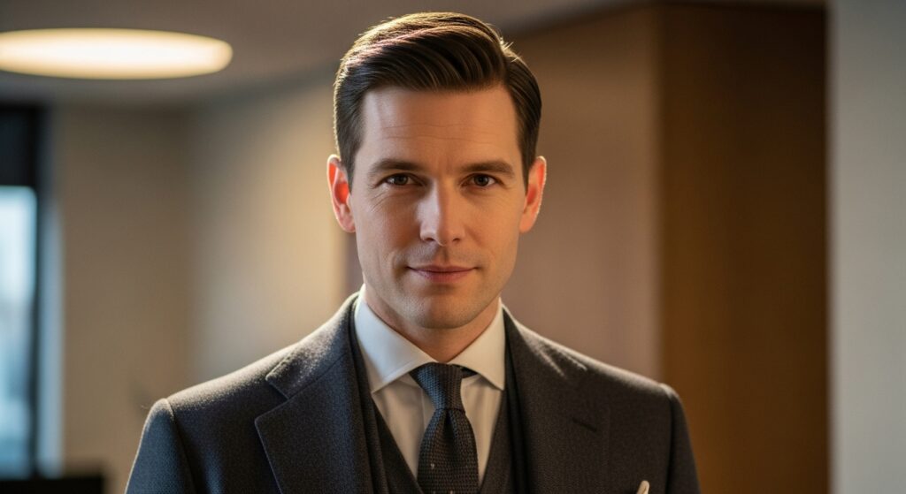 Side-Swept Business Cut