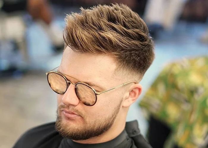Spiky Quiff with Taper Fade