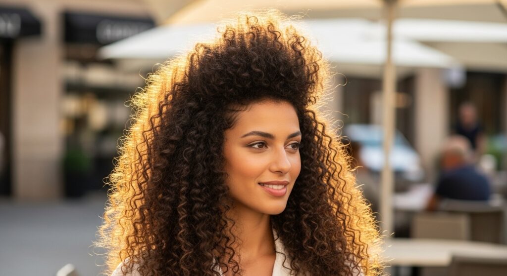 Tatyana Ali Voluminous Curly Hairstyle