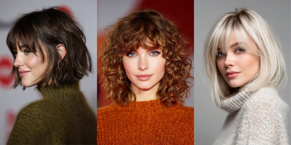 Textured Lob with Bangs