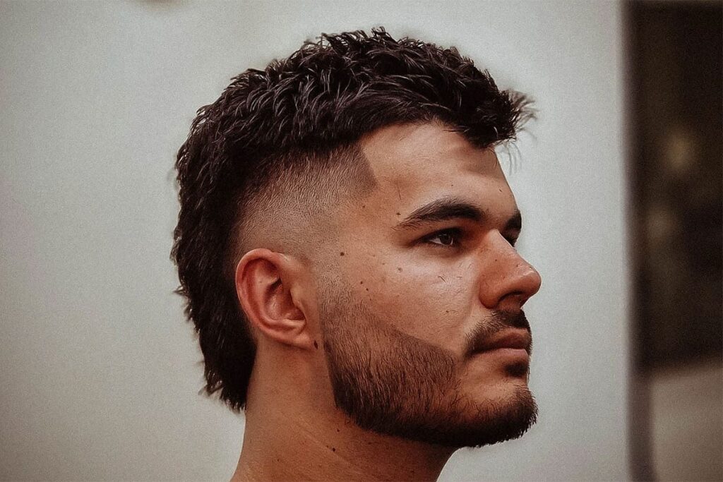 Textured Mullet Fade: Dynamic Movement