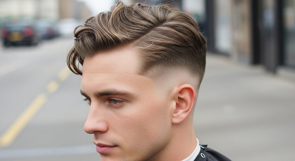 Undercut with Side Fade for Wavy Hair