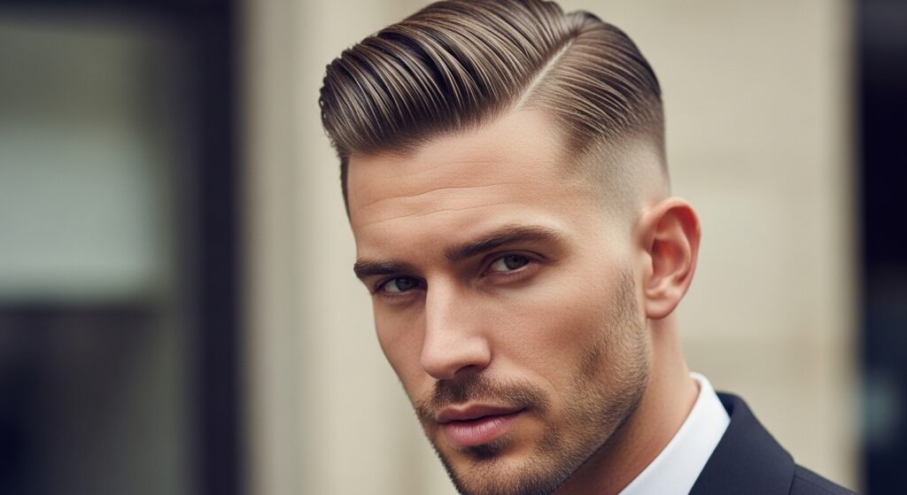 Undercut with Slick Back and Side Fade