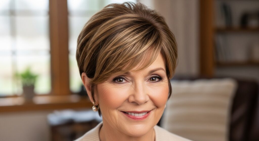 Volumizing Pixie for Older Women